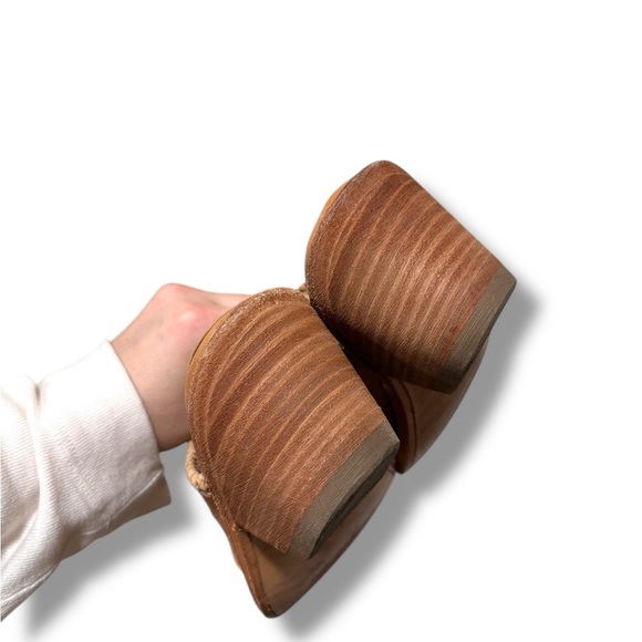 LIBERTY Black Brown Embroidered Leather Mules Size 9.5 - Picture 5 of 11